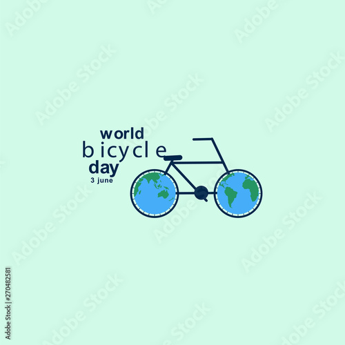 World Bicycle Day Celebration Vector Template Design Illustration