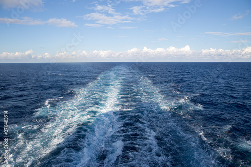 Clouds and Caribbean sea from a cruise ship  © ANADEL