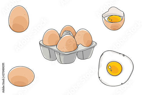 egg hand drawn cute art vector illustration photo