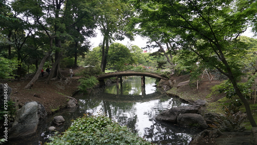 日本庭園の中の橋