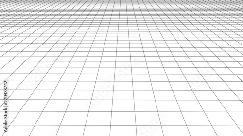 Vector perspective grid. Detailed lines on white background. © Columbus