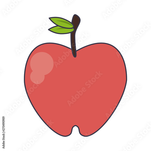 Apple fruit food cartoon isolated