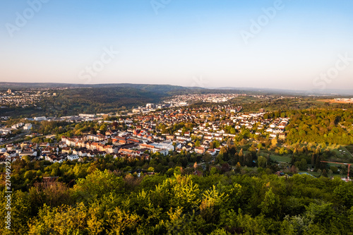 Blick auf Brötzingen (Pforzheim) in Morgenstimmung