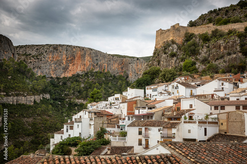 a view of Chulilla town, province of Valencia, Valencian Community, Spain photo