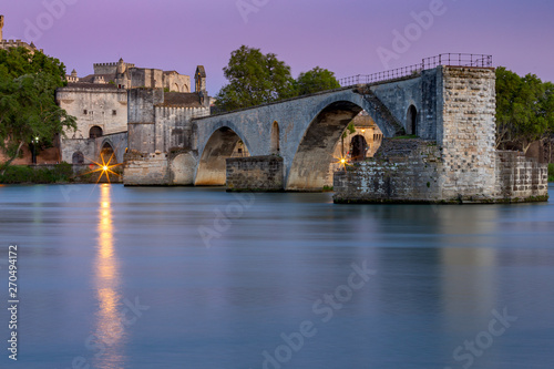 Avignon. Bridge of St. Benezet over the Rhone River.
