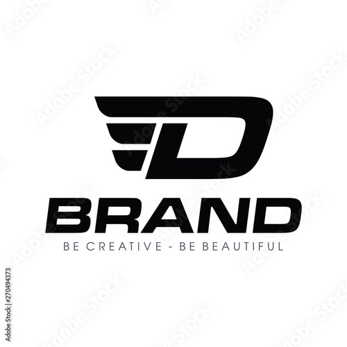 Initial / Monogram D For Logistic Transportation Logo Vector