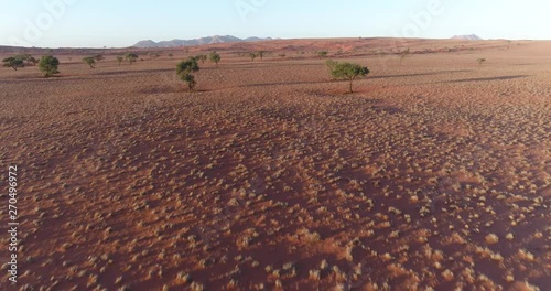 High aerial scenery view of the NamibRand Nature Reserve photo