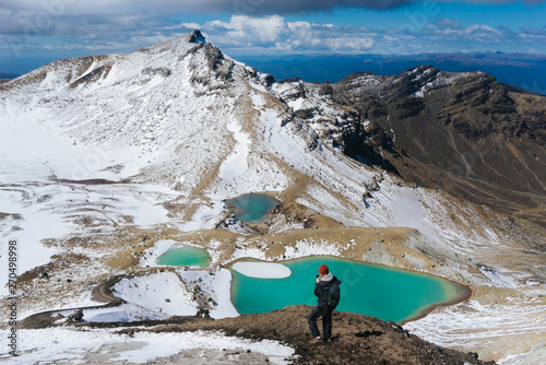 Tableau sur toile Tongariro Alpine Crossing 6 Emerald Lakes