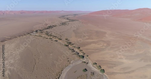 Aerial view of Tsauchab river in Namibia photo