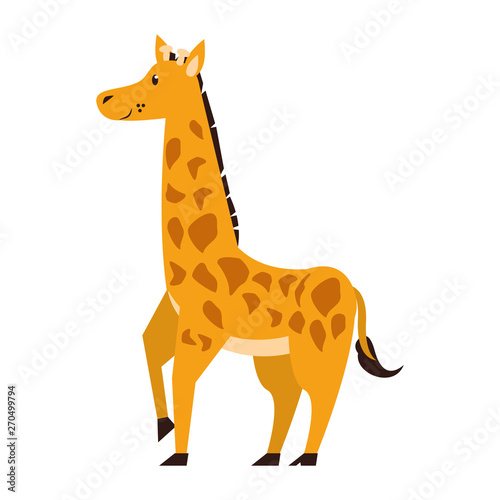 Giraffe wildlife cute animal cartoon