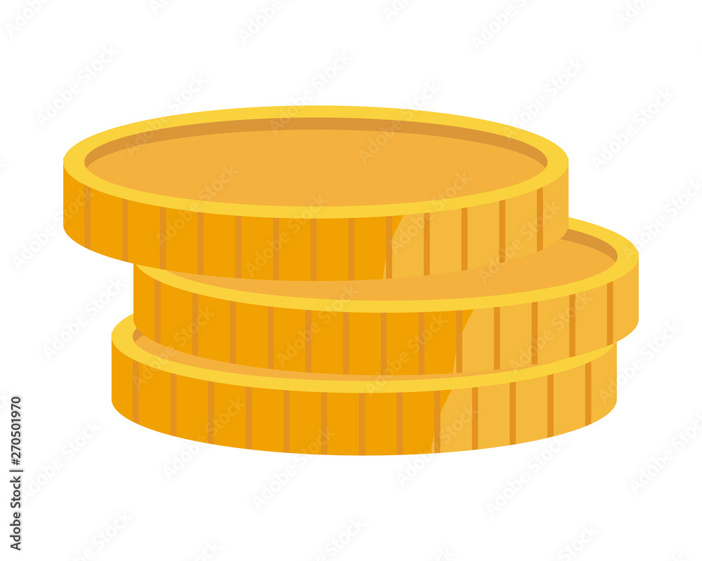 Coins icon design vector illustration Coins icon design vector illustration