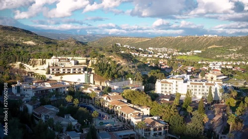 Aerial view of Pissouri bay, a village between Limassol and Paphos. Limassol District, Cyprus photo