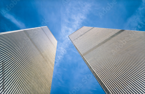 The Twin Towers of the World Trade Center, Manhattan, New York, USA photo