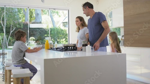 Modern contemporary family kitchen