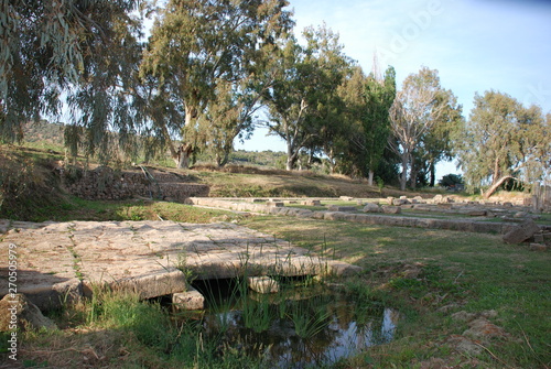 The ancient temple of goddess Artemis in the Vravrona region, Attica, Greece, June 2018. photo