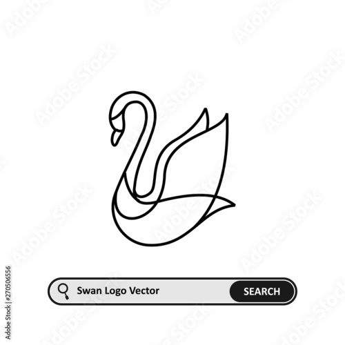 Fototapeta Naklejka Na Ścianę i Meble -  Swan Logo Template, Colorful, can use for landing page, template, ui, web, mobile app, poster, banner, flyer, stickers, Business Name, EPS 10