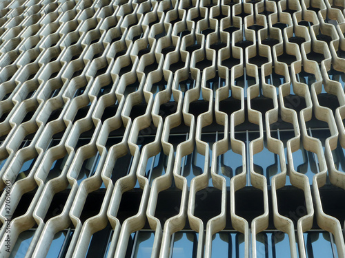 Concrete grille Wall of Historic IBM Building