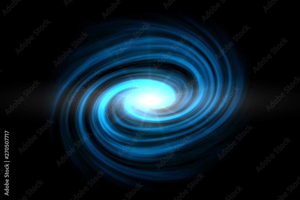 Glowing spiral tunnel with light blue fog on black backdrop Glowing spiral tunnel with light blue fog on black backdrop