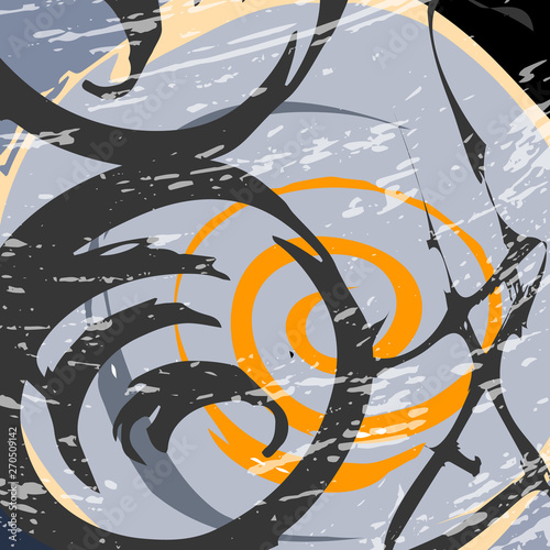 Abstract geometric colored background in the style of graffiti. Qualitative illustration for your design.