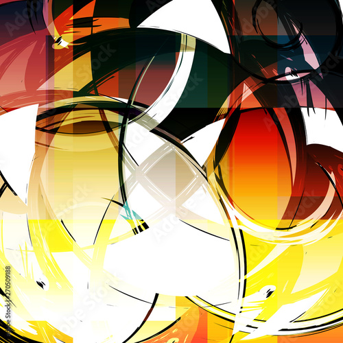 Abstract geometric colored background in the style of graffiti. Qualitative illustration for your design.