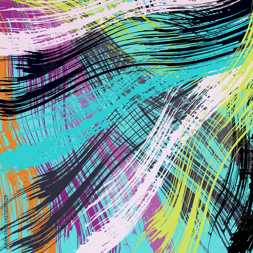 Abstract geometric colored background in the style of graffiti. Qualitative illustration for your design.