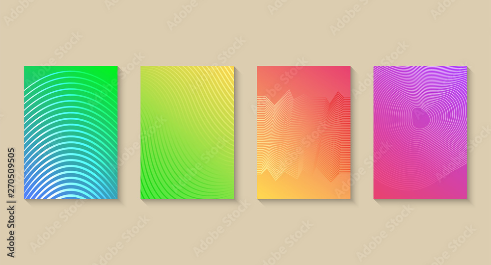 Obraz premium Sound Wave minimal vector covers design. Cool gradients. Future geometric template.Can use for business data report, presentation, web page, brochure, leaflet, flyer, poster and advertising.
