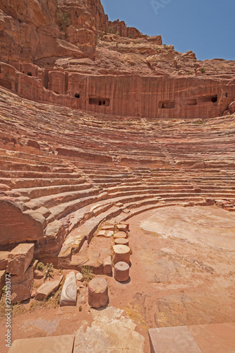 Oblique View of the Ancient Roman Theater in Petra