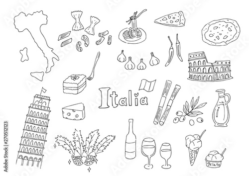 イタリアのイラストセット