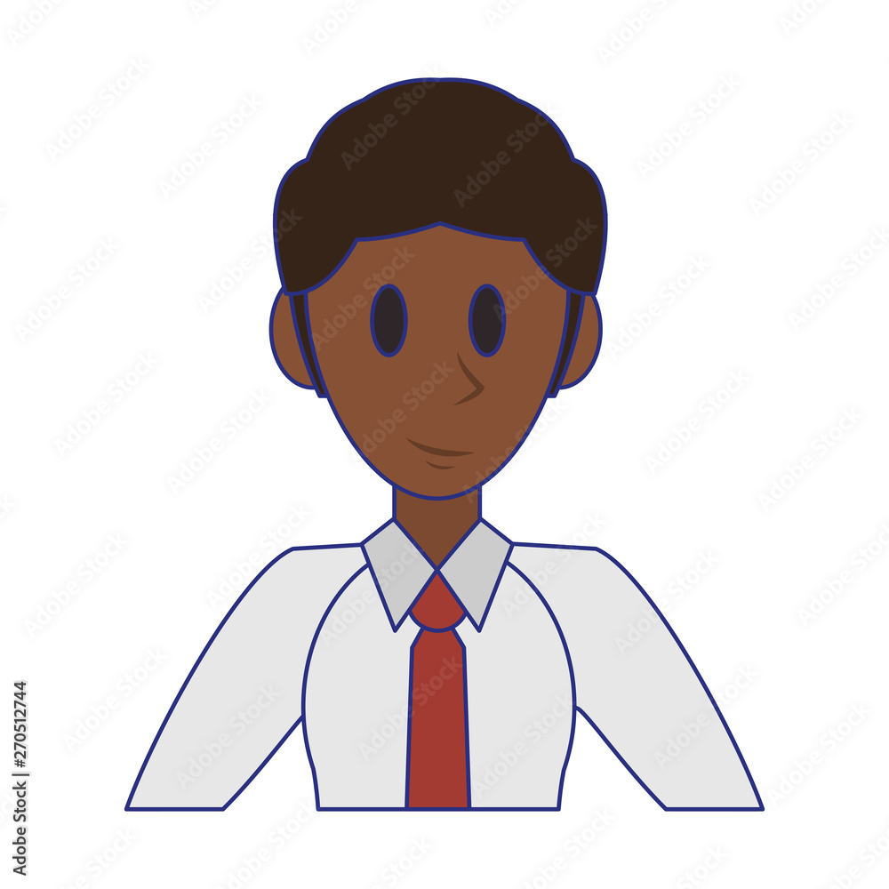 Executive businessman character cartoon blue lines Executive businessman character cartoon blue lines