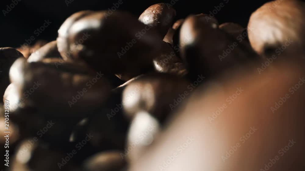 Beautiful View Of Coffee Beans. Close-up. Beautiful View Of Coffee Beans. Close-up.