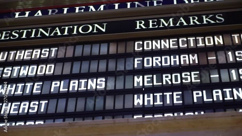 Grand Central railway station indoors display in New York