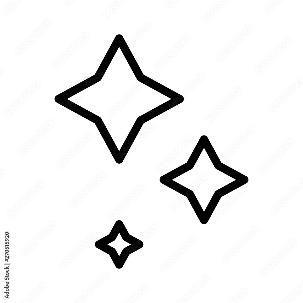 Shining vector, Magic related line style icon Shining vector, Magic related line style icon