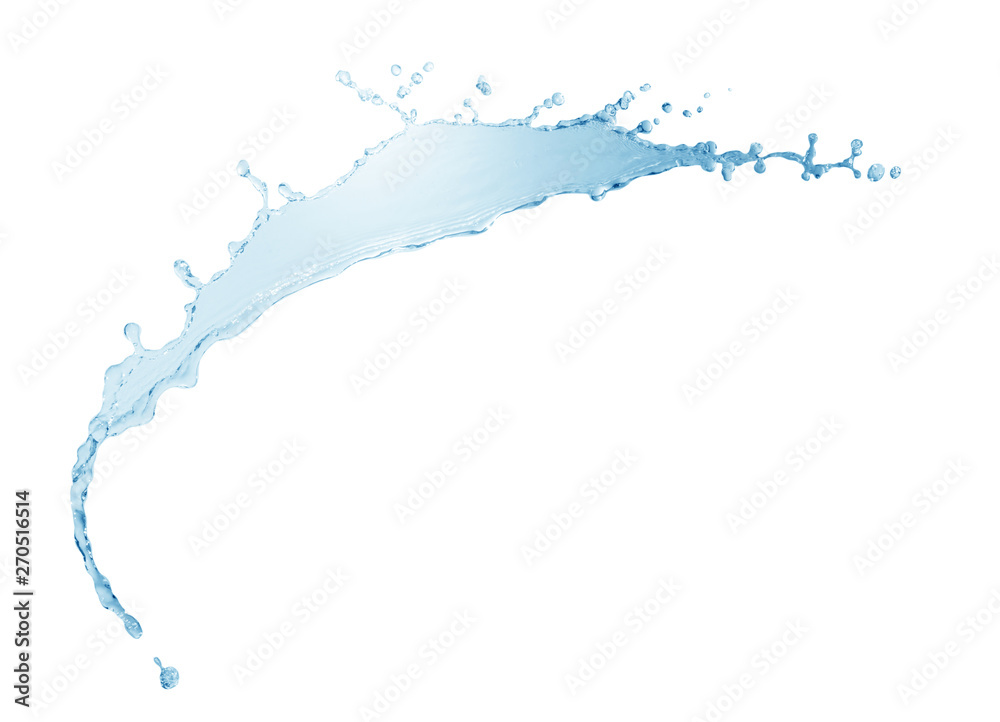 Fototapeta premium Water splash,water splash isolated on white background,blue water splash,