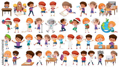 Set of children character