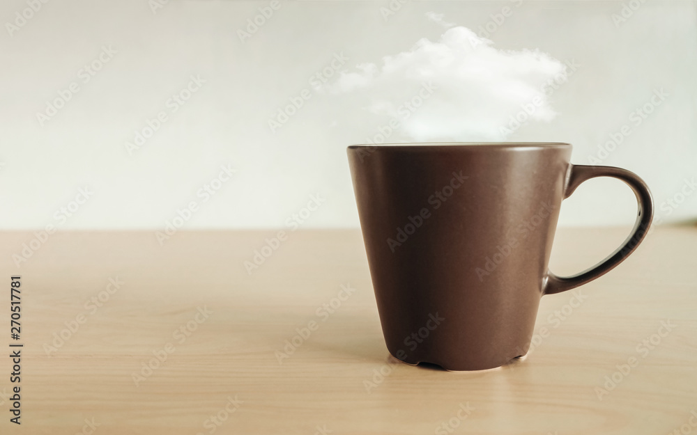 Obraz premium floating cloud on coffee cup