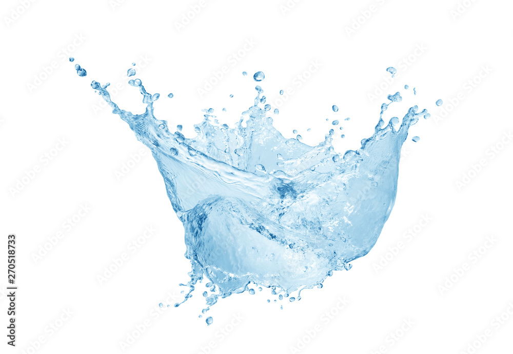 Water splash,water splash isolated on white background,blue water splash, Water splash,water splash isolated on white background,blue water splash,
