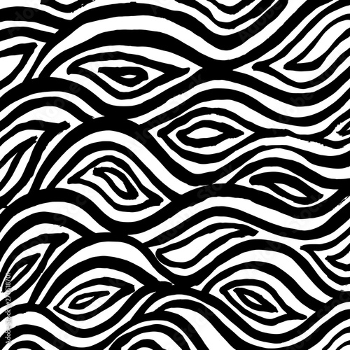 Brush grunge pattern. White and black vector.