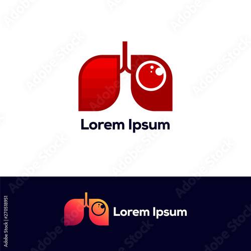 human lungs logo designs template, modern technology logo design vector,