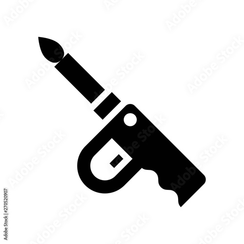 Gas lighter vector, Barbecue related solid style icon