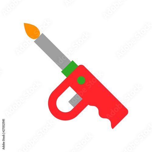 Gas lighter vector, Barbecue related flat style icon