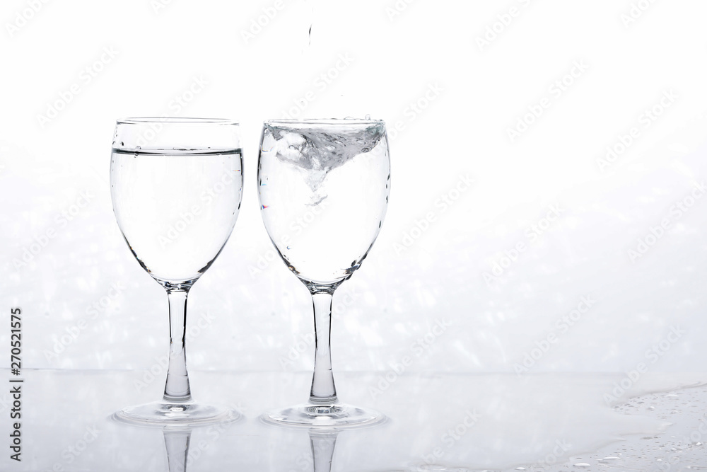 water in wine glass , Water splash water in wine glass , Water splash