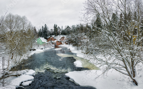 Oredezh river in Siverskaya. photo