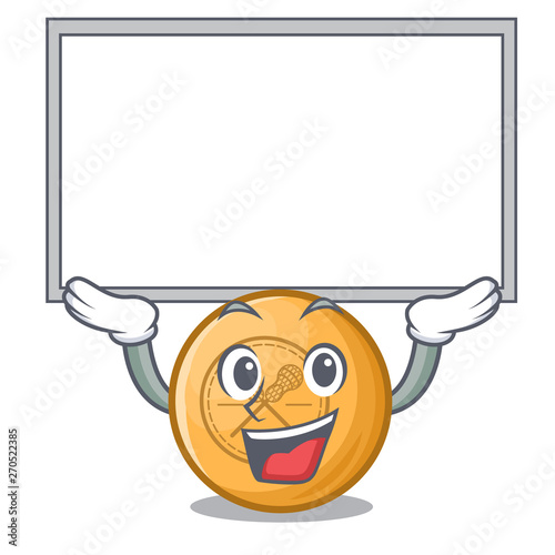 Up board lacrosse ball isolated with the character photo