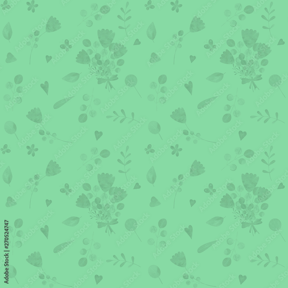 seamless pattern with cute watercolor illustration of stylized flowers. seamless pattern with cute watercolor illustration of stylized flowers.