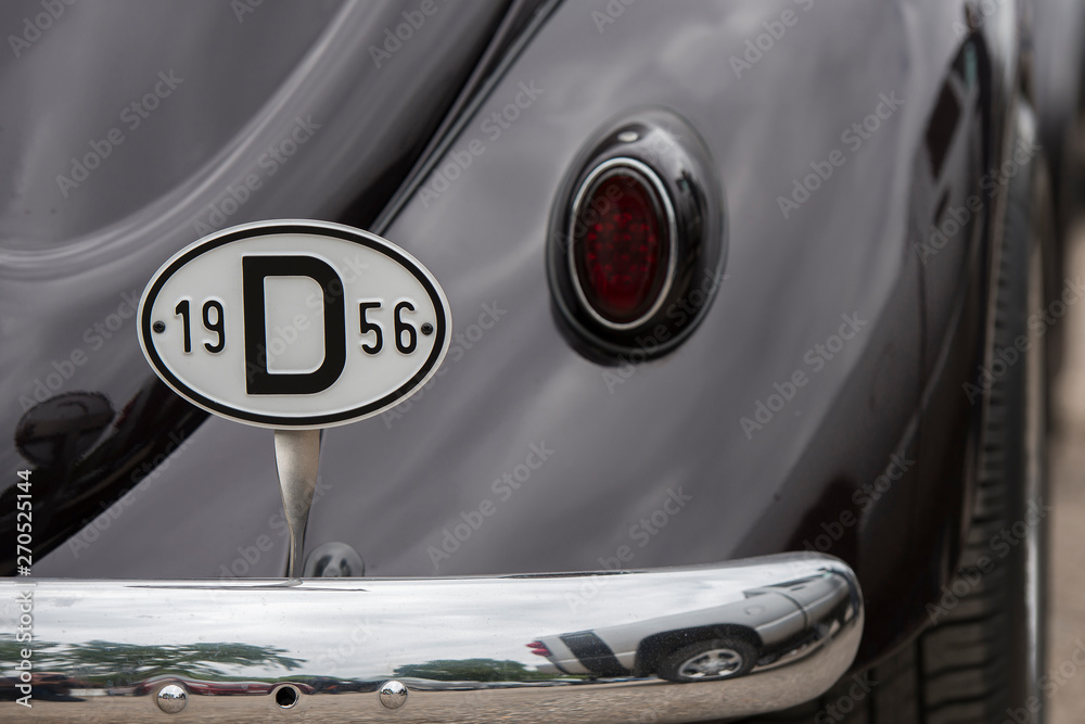 Fototapeta premium Kennzeichen, Oldtimer, Jahreszahl