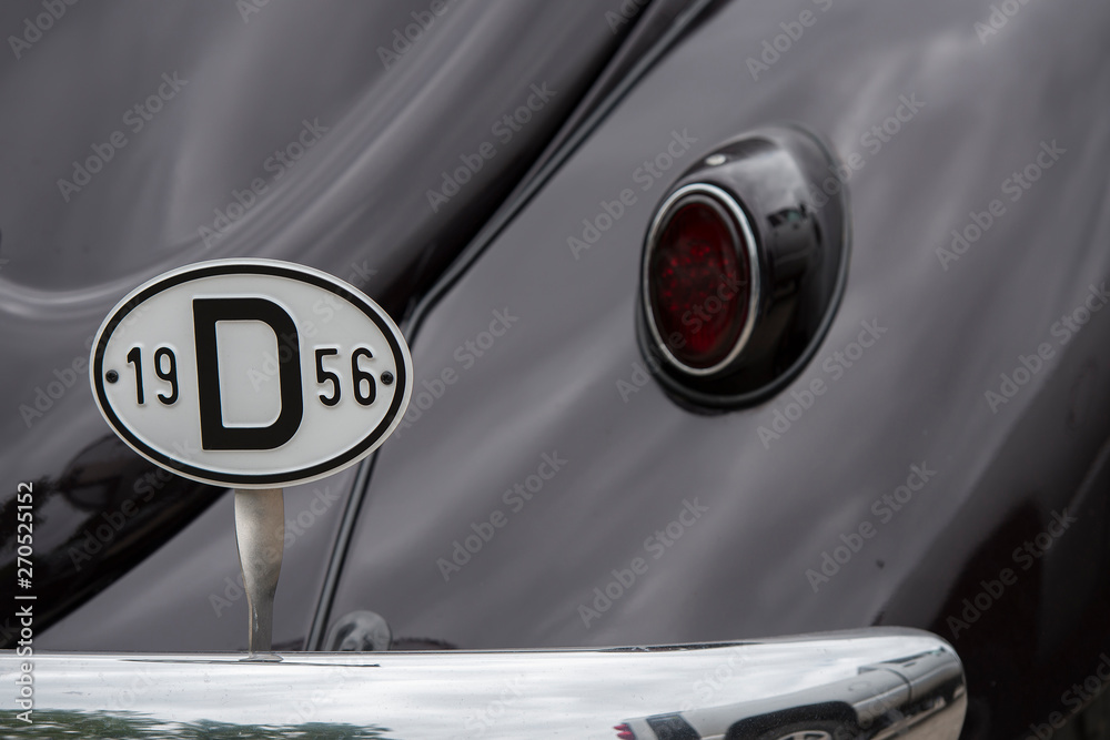 Obraz premium Kennzeichen, Oldtimer, Jahreszahl