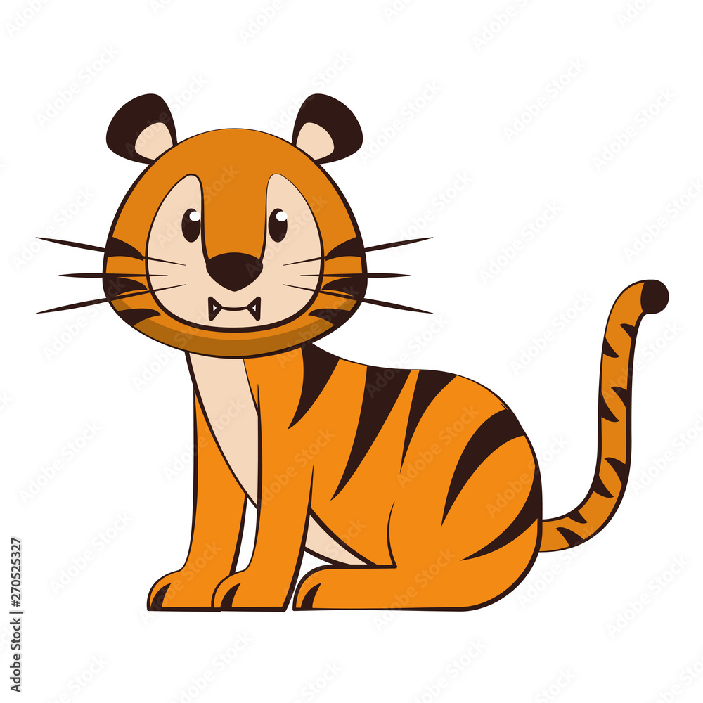 Tiger wildlife cute animal cartoon Tiger wildlife cute animal cartoon