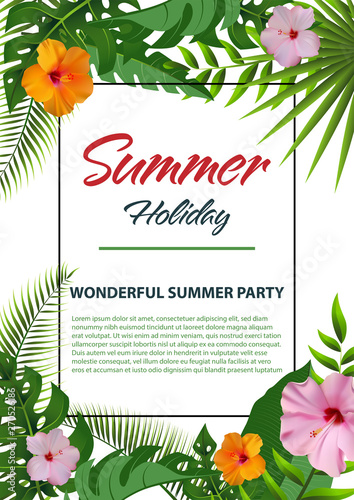 Trendy summer poster design 01