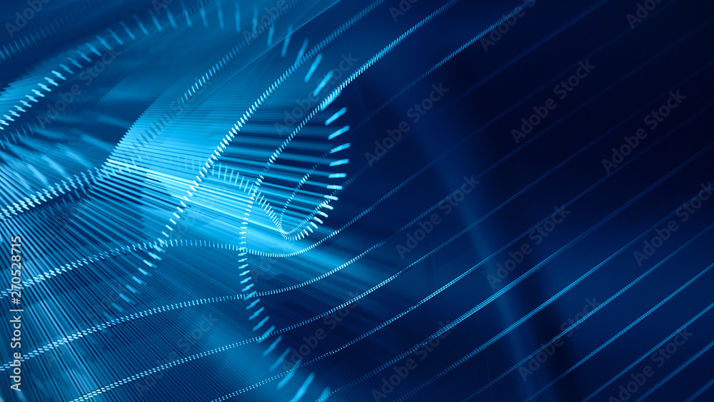 Abstract generative art background. 3d illustration. Fractal graphics composition of dots, waves and rays of light. Science and digital technology concept. Abstract generative art background. 3d illustration. Fractal graphics composition of dots, waves and rays of light. Science and digital technology concept.