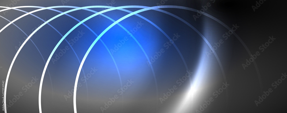 Shiny neon lights, dark abstract background with blurred magic neon light curved lines Shiny neon lights, dark abstract background with blurred magic neon light curved lines